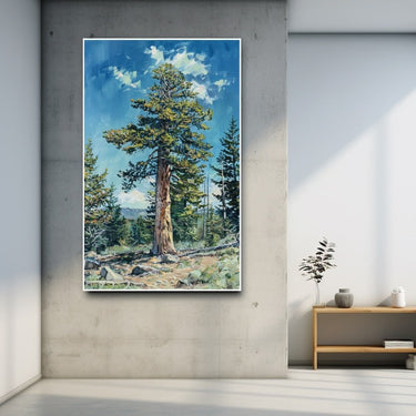 Pine Tree Acrylic Painting